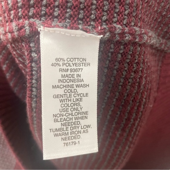 NWT Men's Mutual Weave Sweater Burgundy Waffle Knit Crew Neck Pullover $68 NWT - Picture 5 of 7